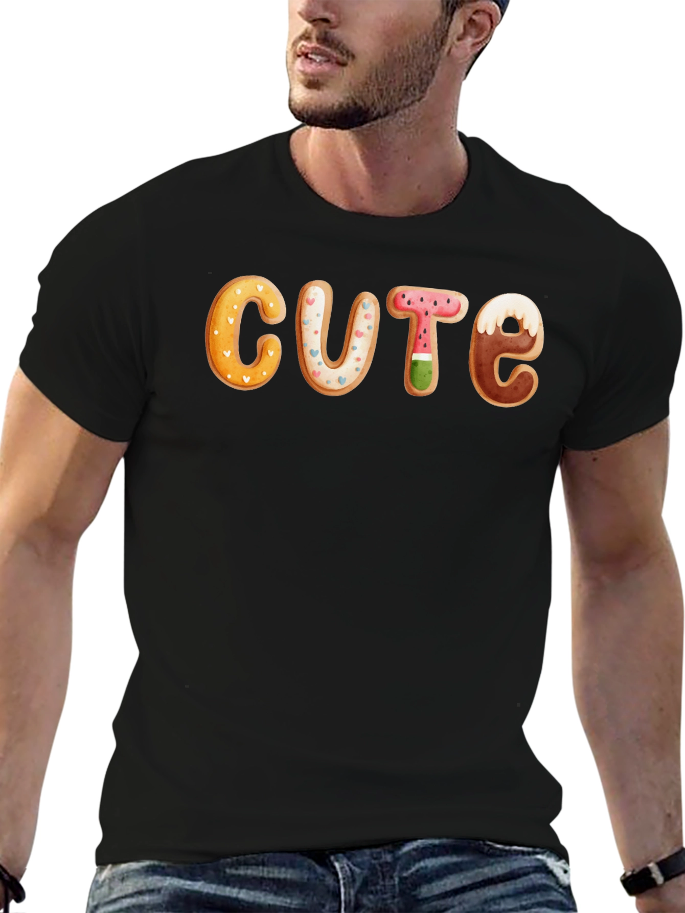 Cute Cookie Letter T-Shirt - Unique Design