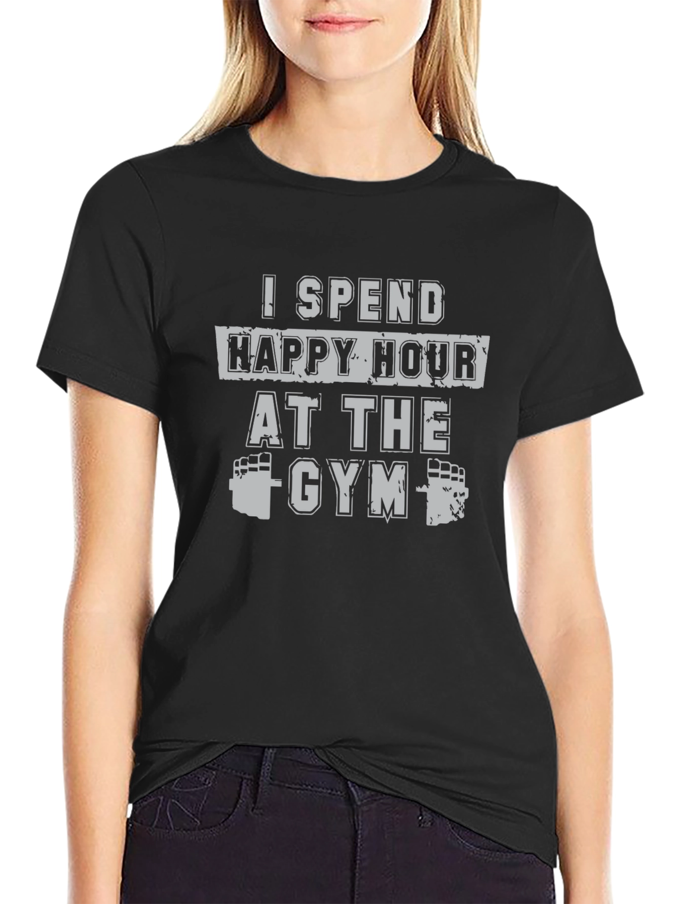 Gym Happy Hour Graphic T-Shirt