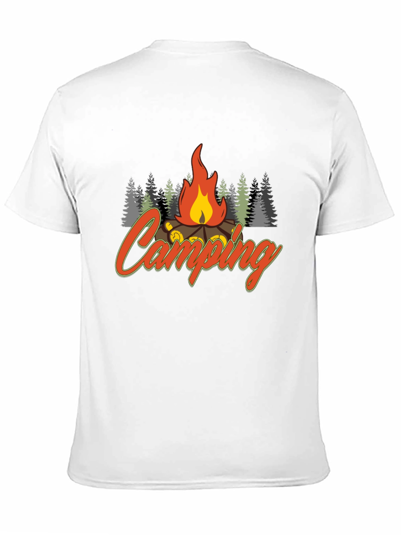 Camping Fire Graphic Tee - Black