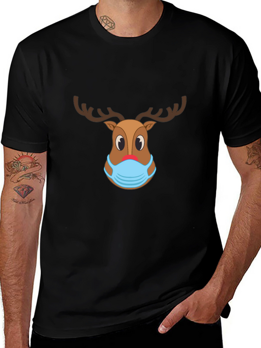 Festive Reindeer Mask T-Shirt