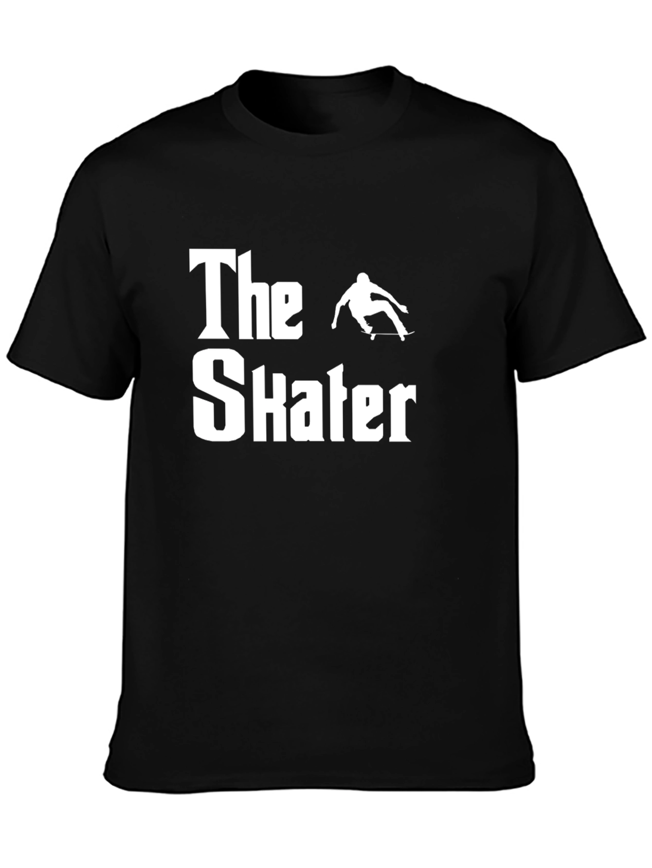 The Skater Black Graphic Tee - Cool Skateboarding Shirt