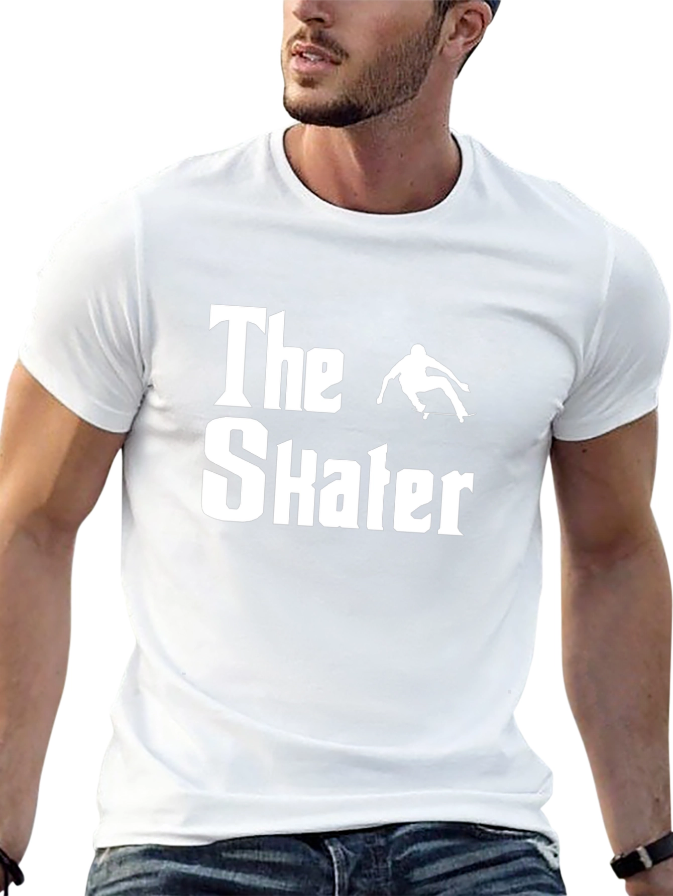 The Skater Black Graphic Tee - Cool Skateboarding Shirt