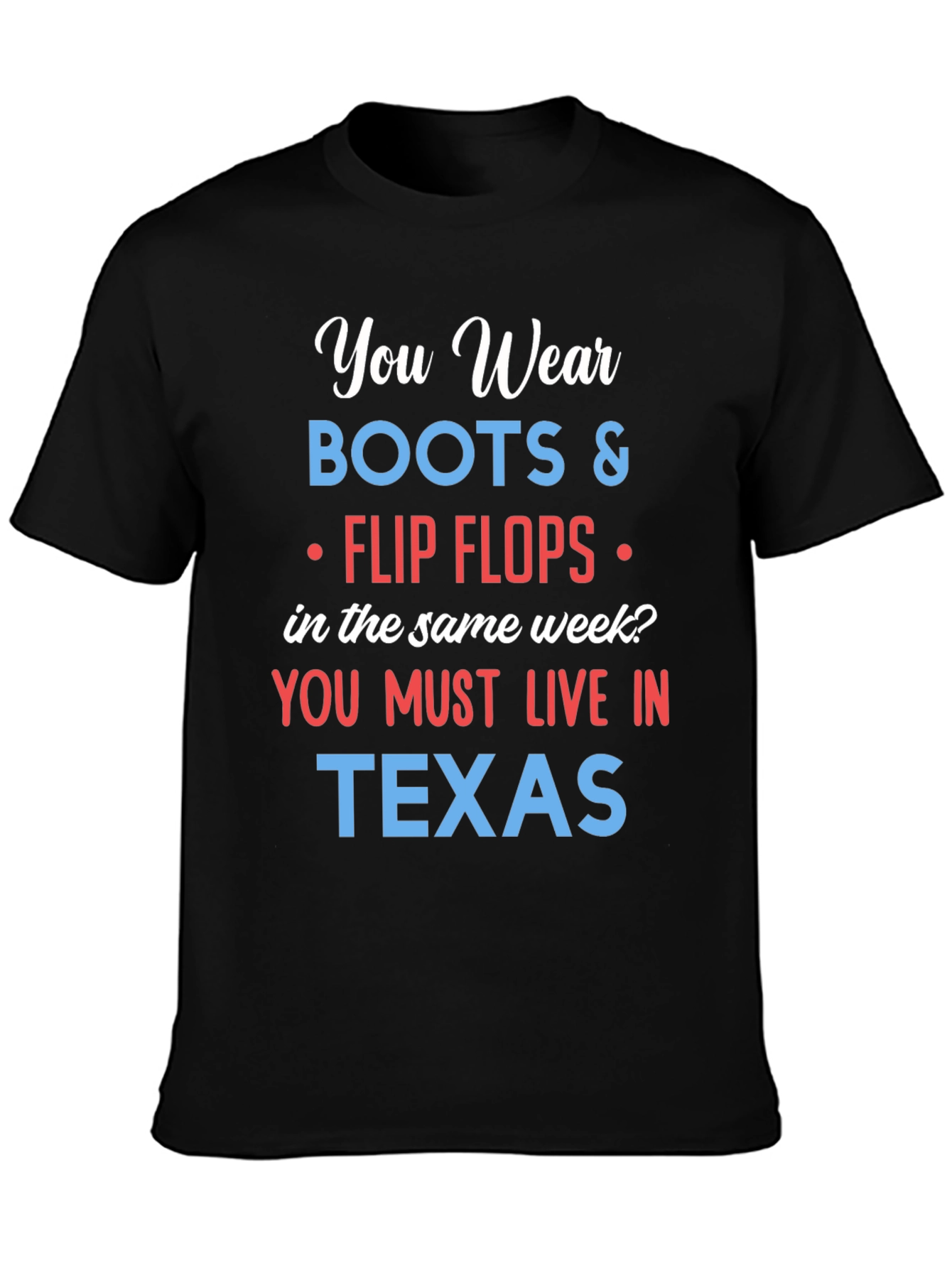 Texas Boots & Flip Flops T-Shirt