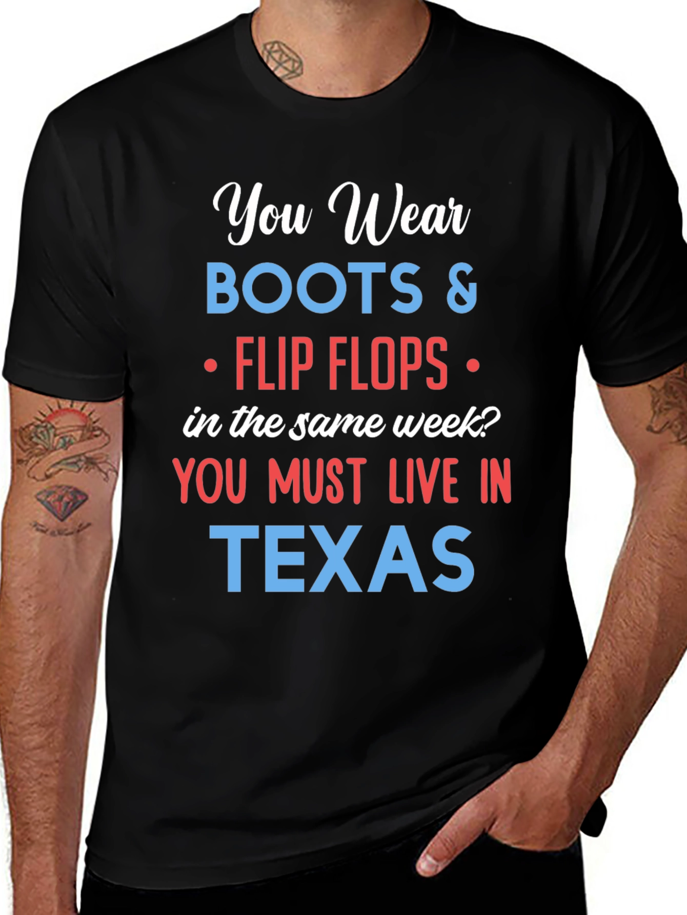 Texas Boots & Flip Flops T-Shirt