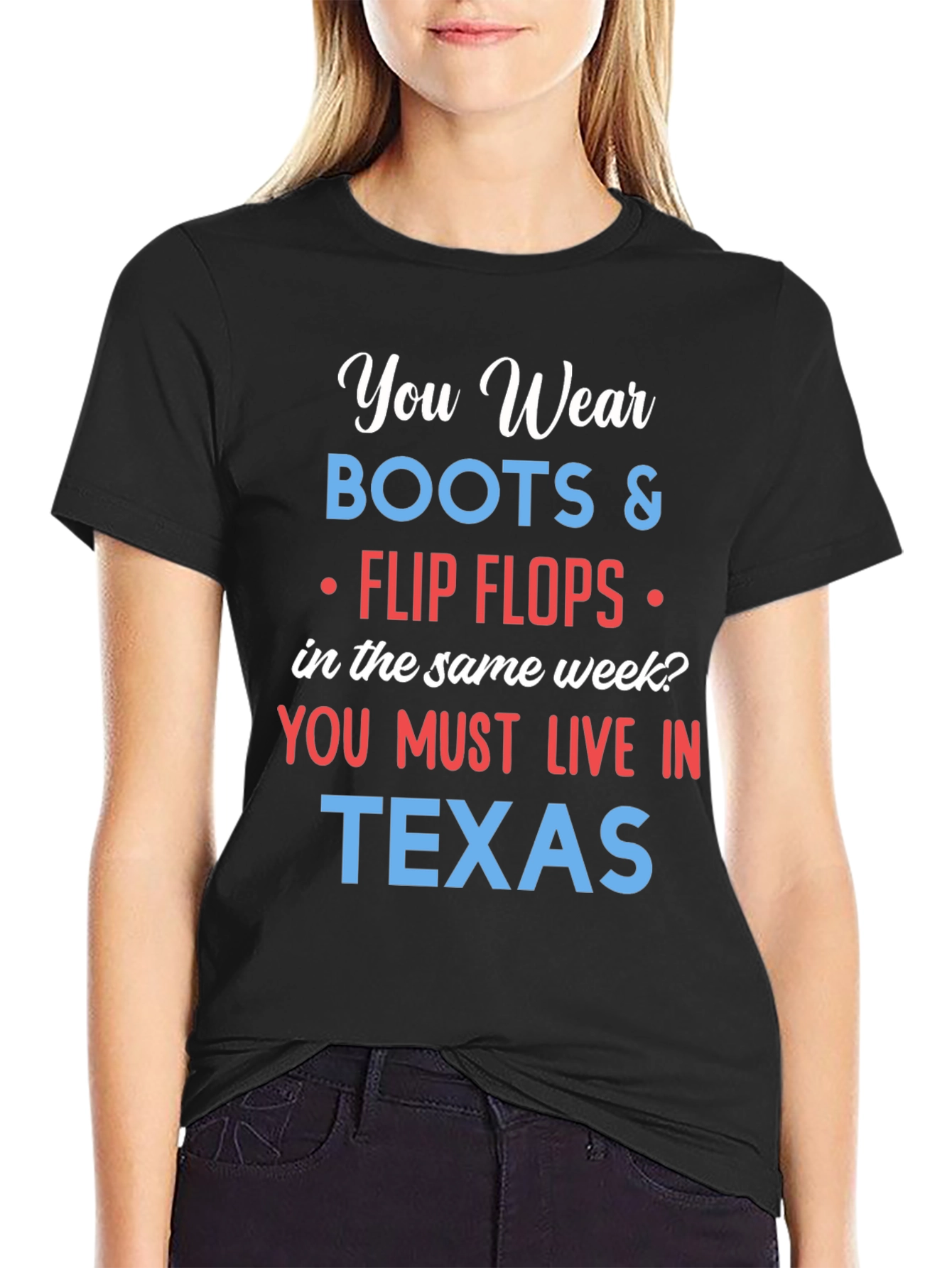 Texas Boots & Flip Flops T-Shirt