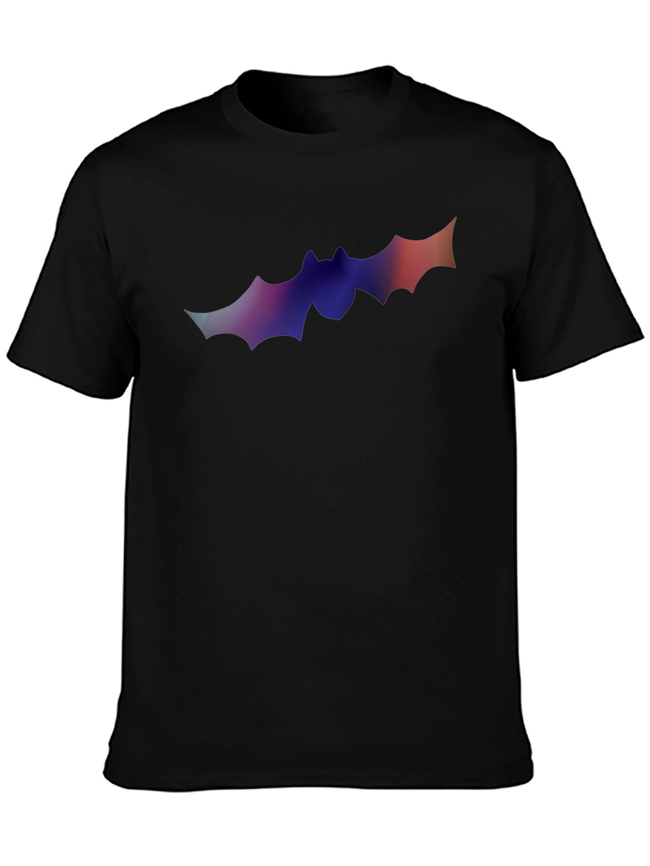 Gradient Bat Graphic T-Shirt - Halloween Ready!