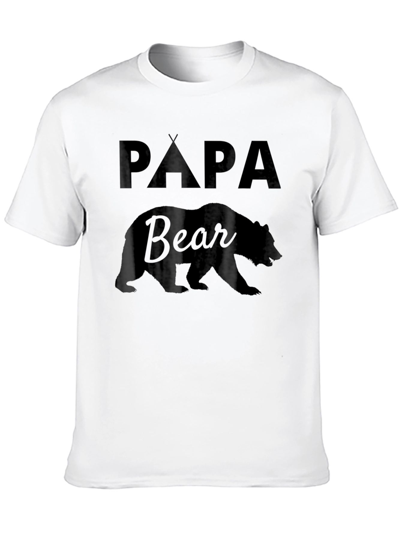 Papa Bear Black T-Shirt - Fathers Day Gift