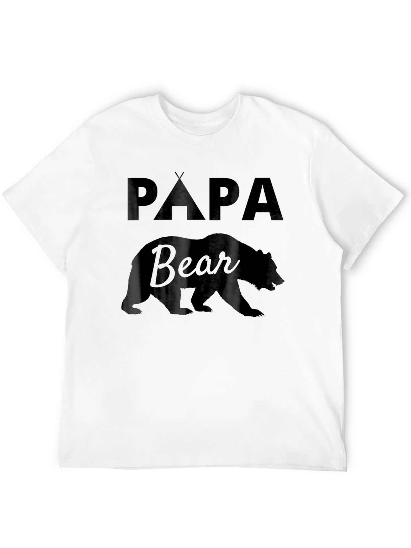 Papa Bear Black T-Shirt - Fathers Day Gift