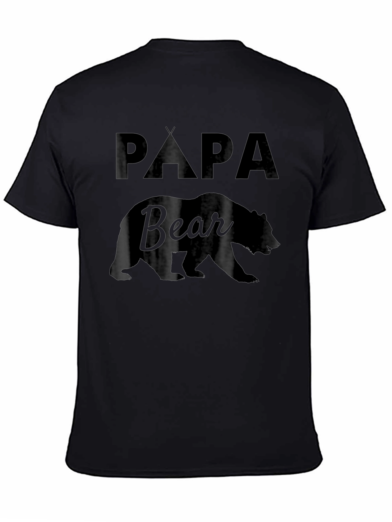 Papa Bear Black T-Shirt - Fathers Day Gift