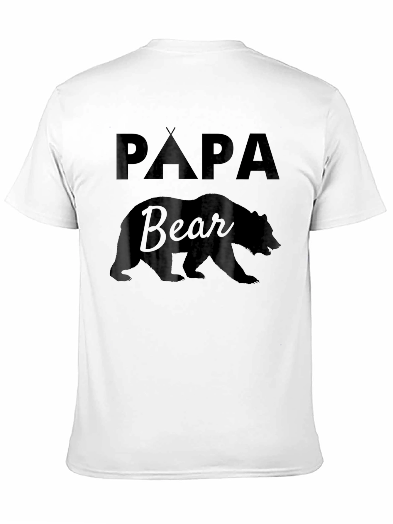 Papa Bear Black T-Shirt - Fathers Day Gift