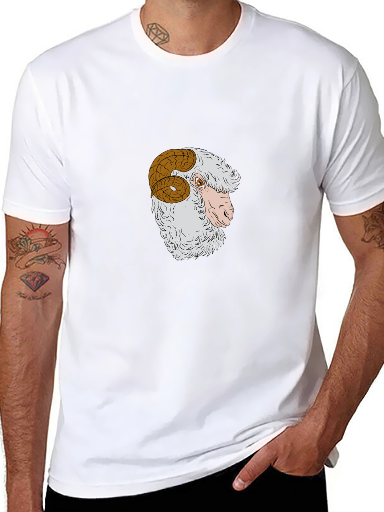 Ram Graphic Black T-Shirt