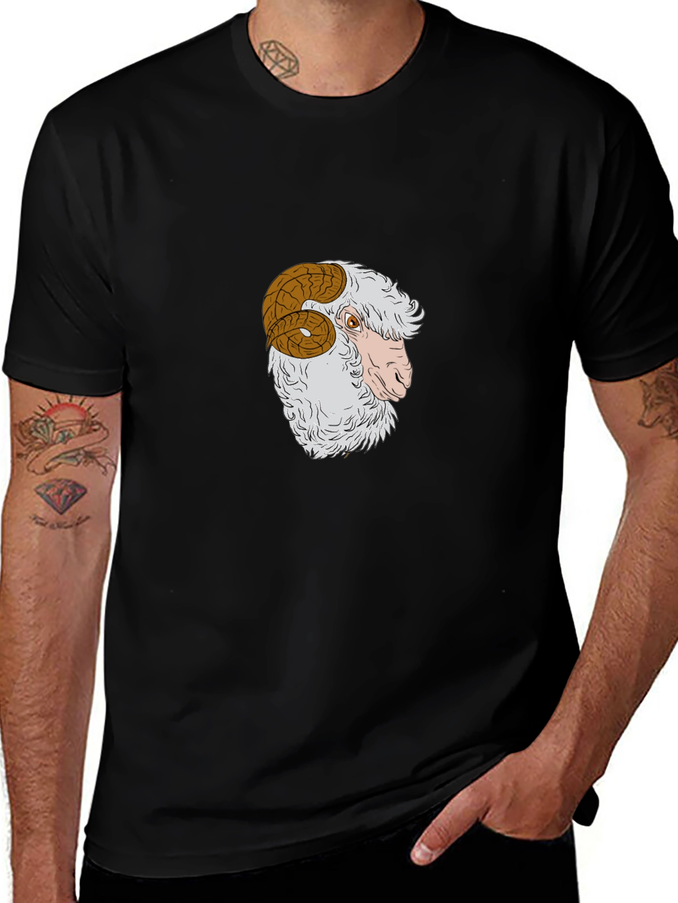 Ram Graphic Black T-Shirt