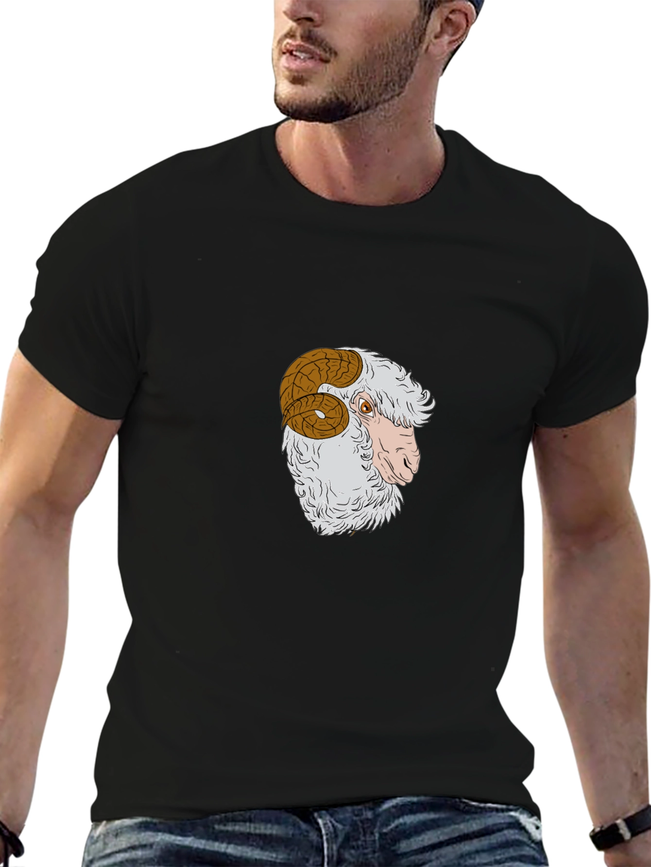 Ram Graphic Black T-Shirt