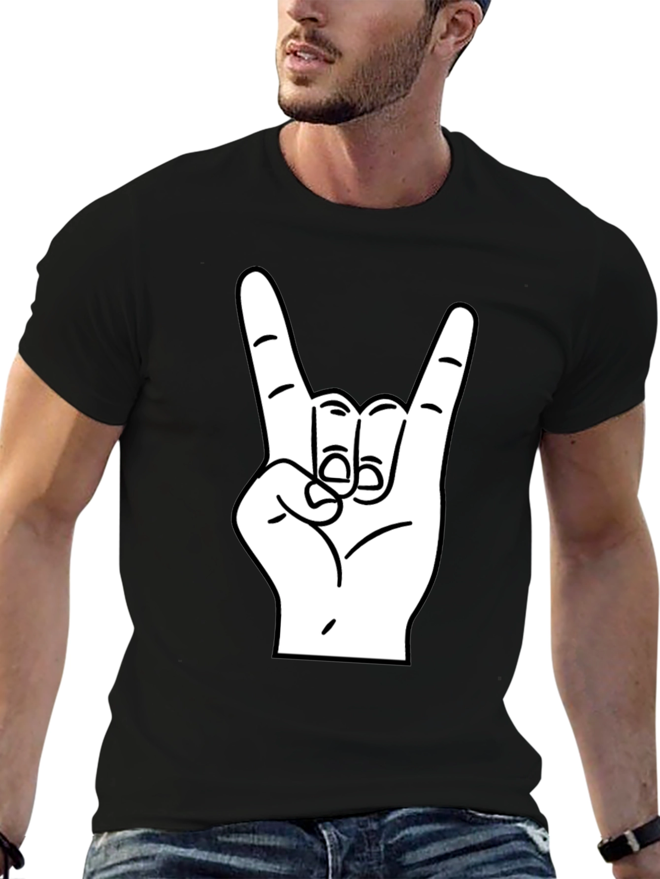 Rock On! Black Graphic Tee