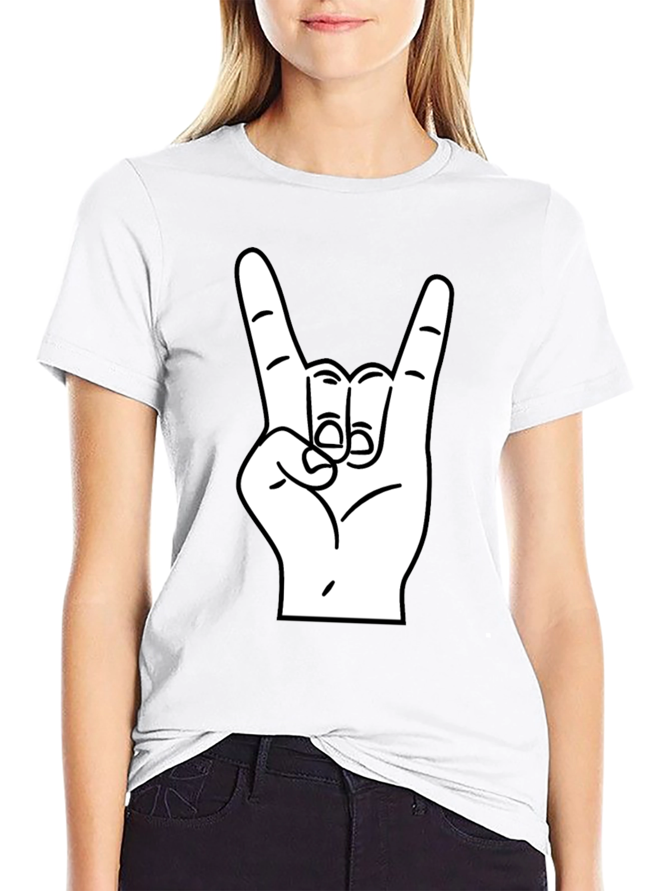 Rock On! Black Graphic Tee