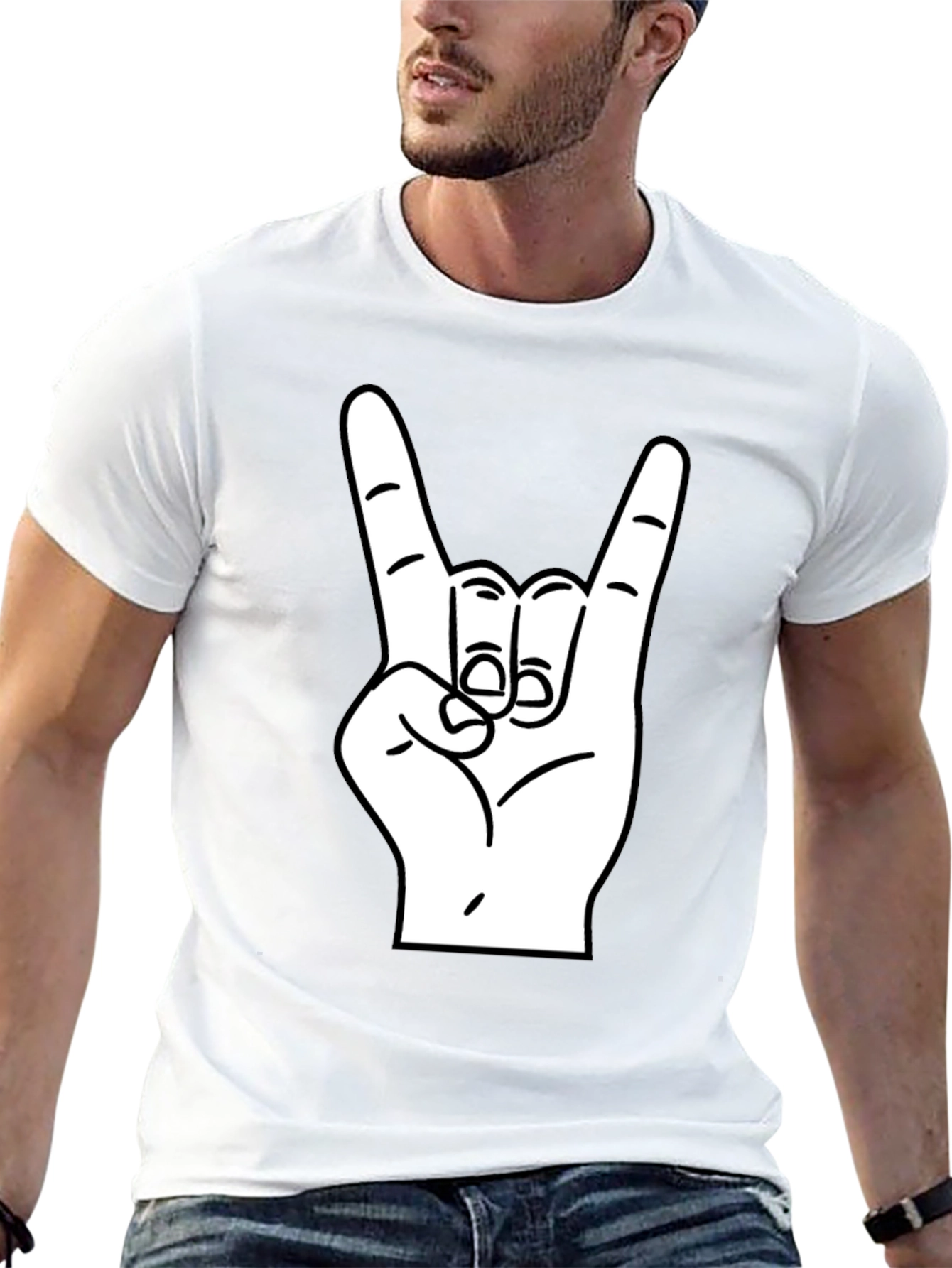 Rock On! Black Graphic Tee