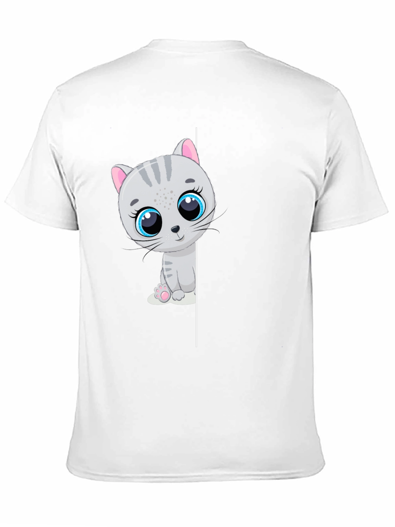 Cute Kitten Graphic T-Shirt - Black