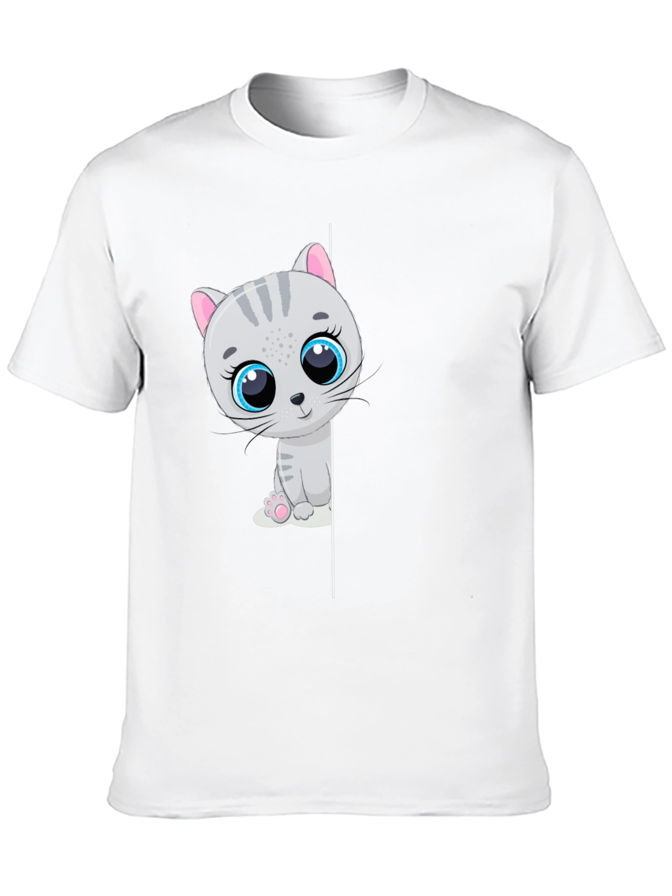 Cute Kitten Graphic T-Shirt - Black