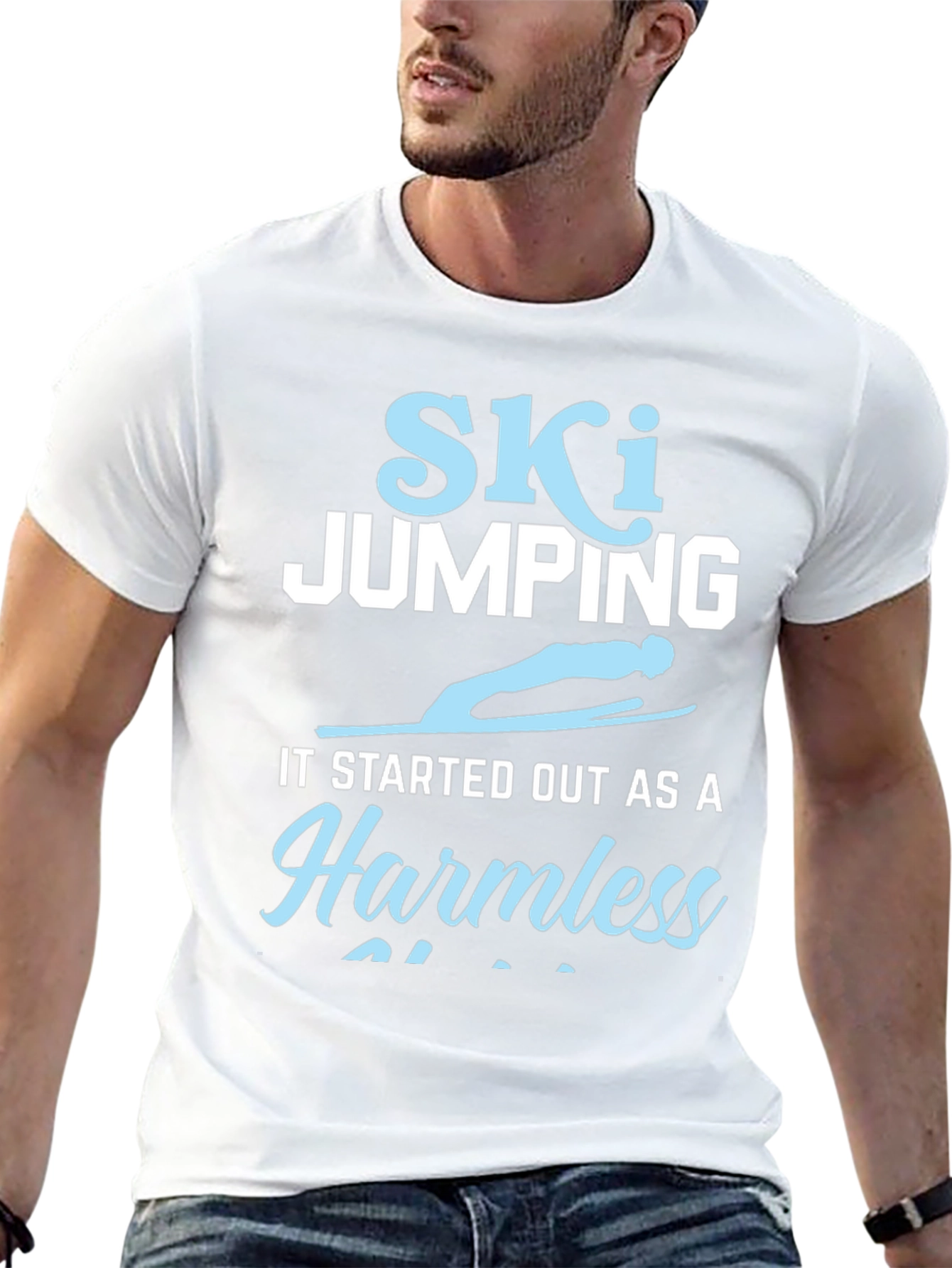 Ski Jumping Harmless T-Shirt - Funny Skiing Tee