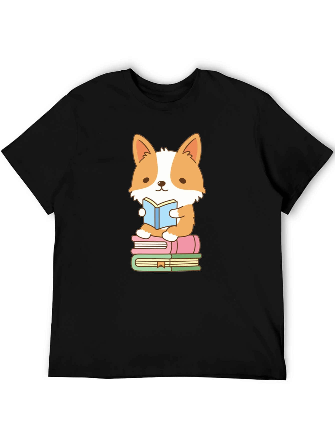 Cute Corgi Reading Book T-Shirt