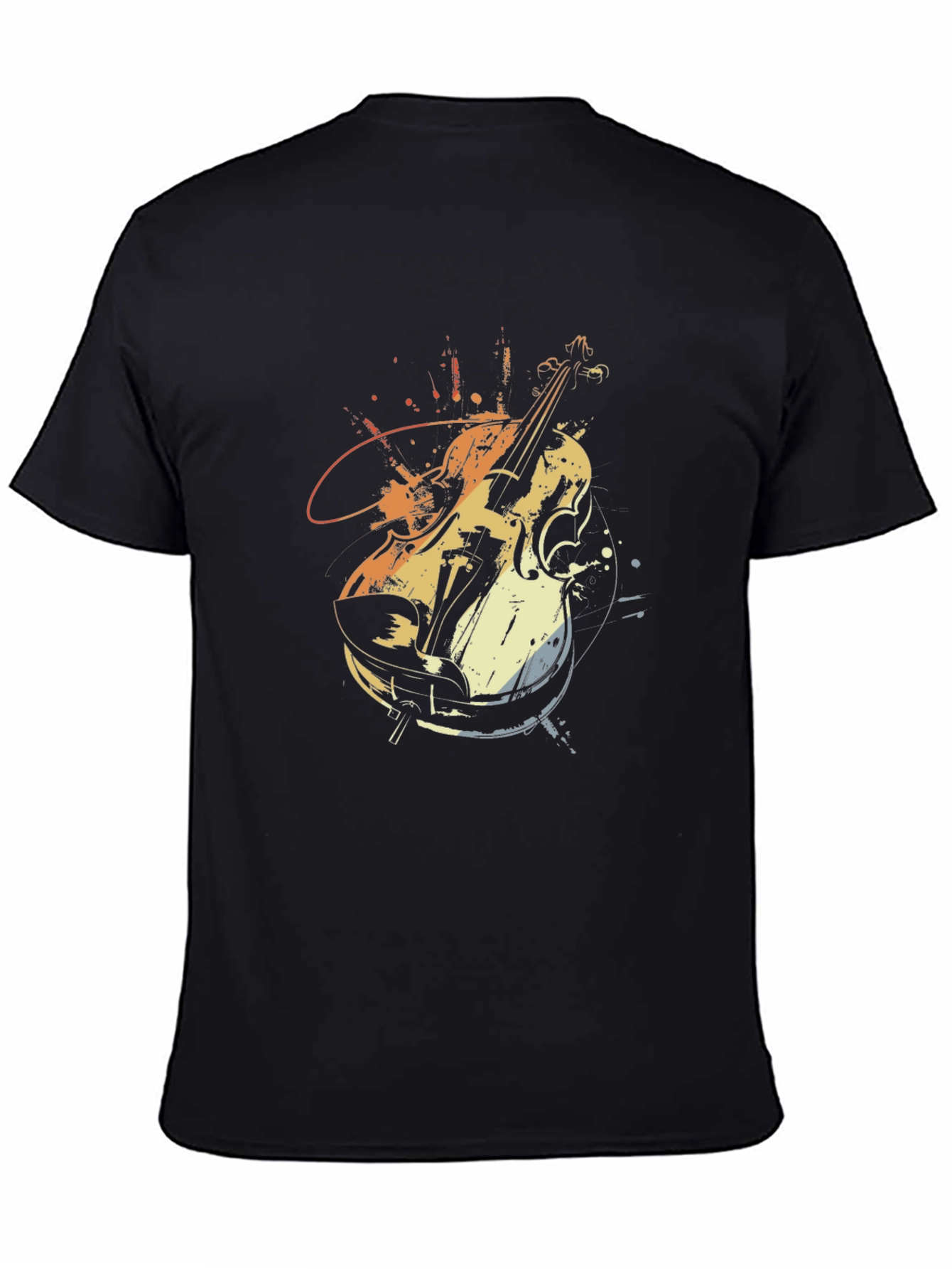 Violin Graphic Tee - Musical Instrument T-Shirt