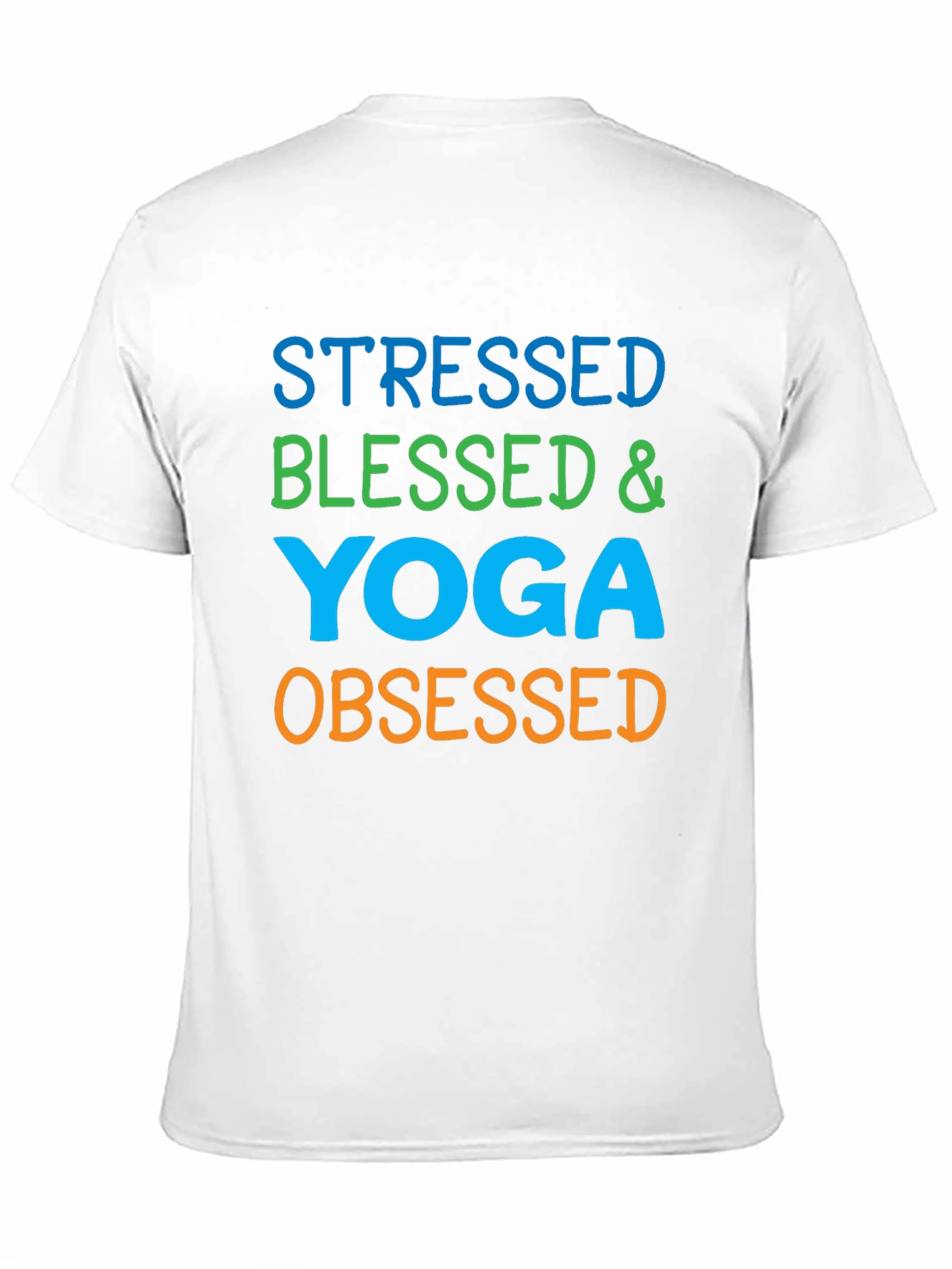 Stressed Blessed Yoga Obsessed Graphic Tee