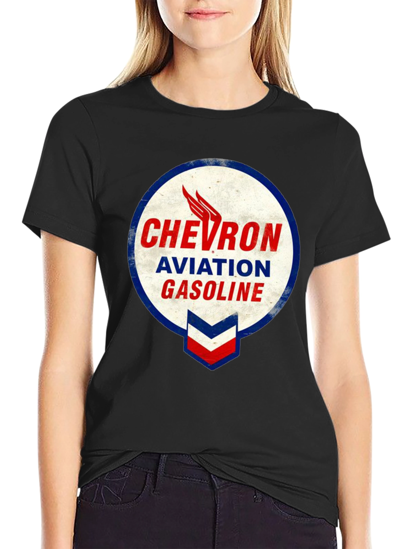 Chevron Aviation Gasoline Graphic T-Shirt