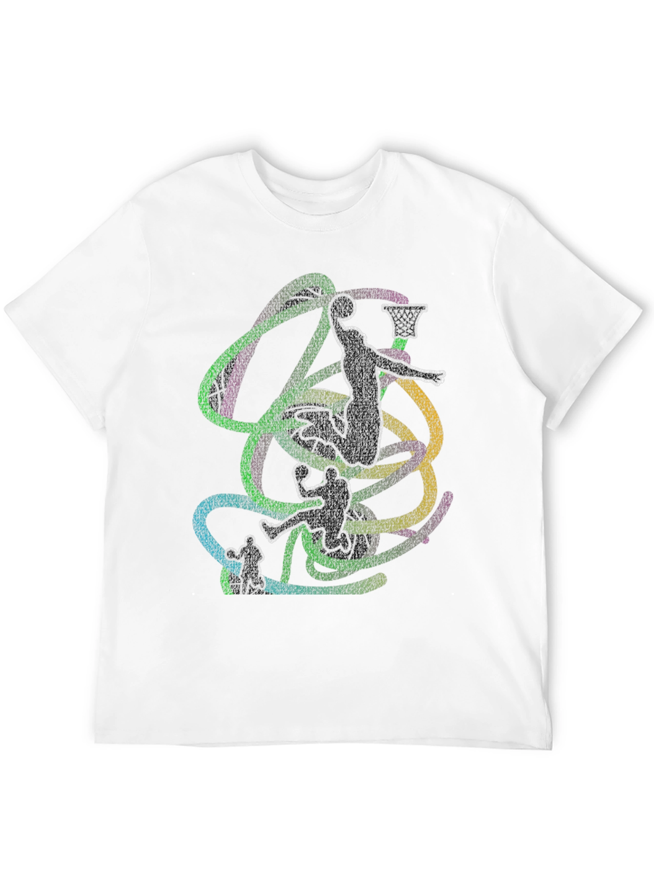 Abstract Basketball Player Graphic Tee
