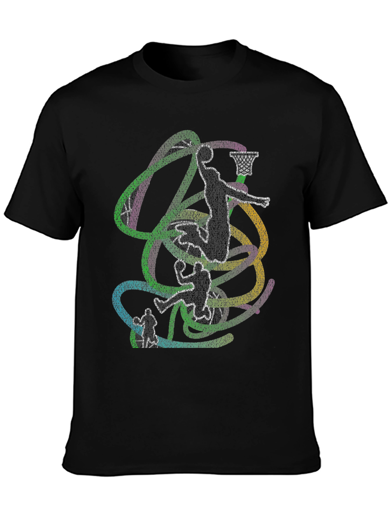 Abstract Basketball Player Graphic Tee