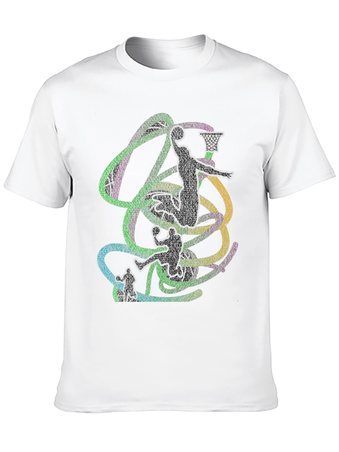 Abstract Basketball Player Graphic Tee
