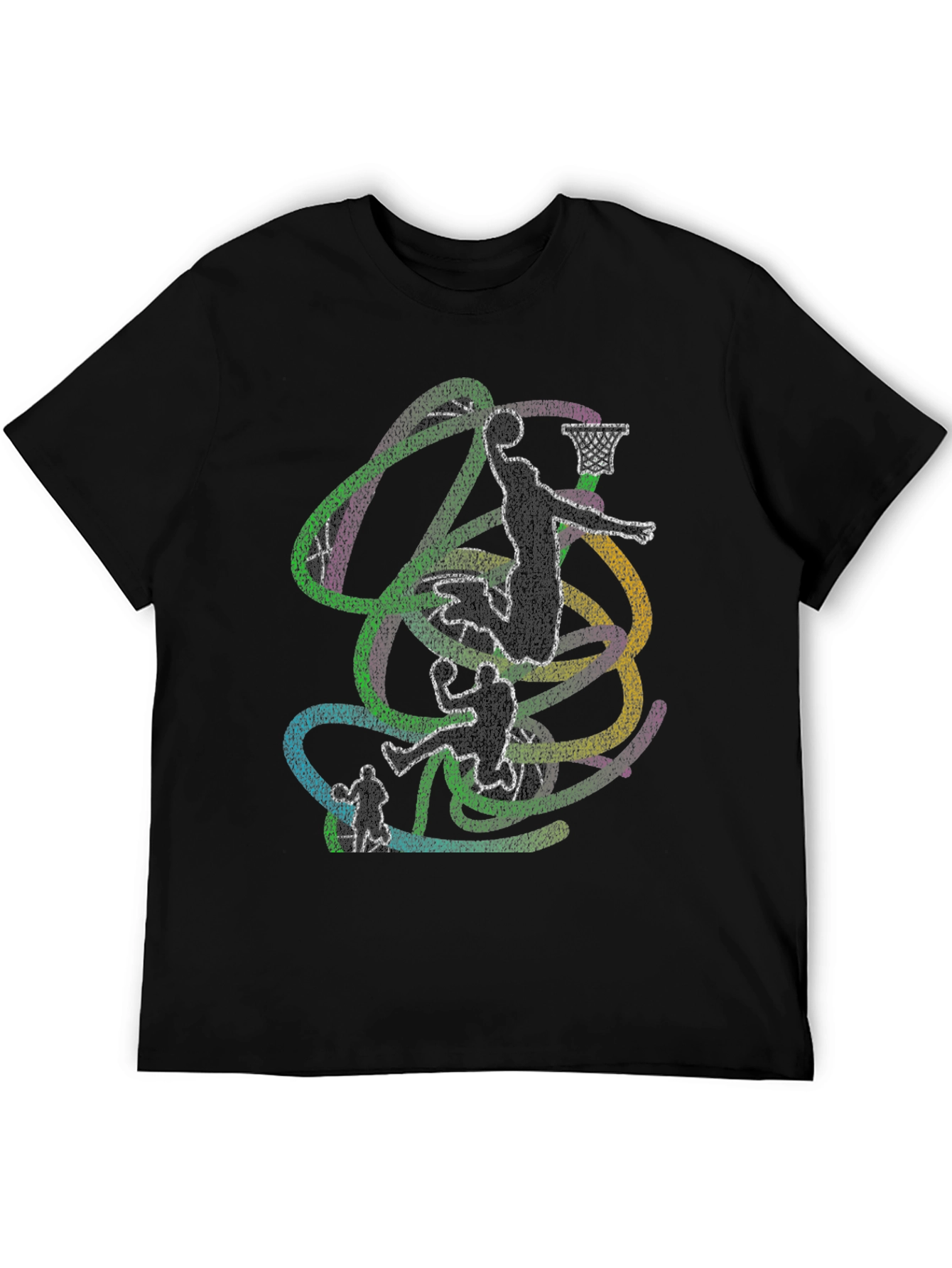 Abstract Basketball Player Graphic Tee