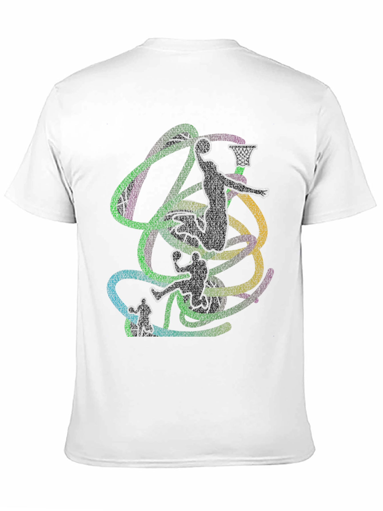 Abstract Basketball Player Graphic Tee