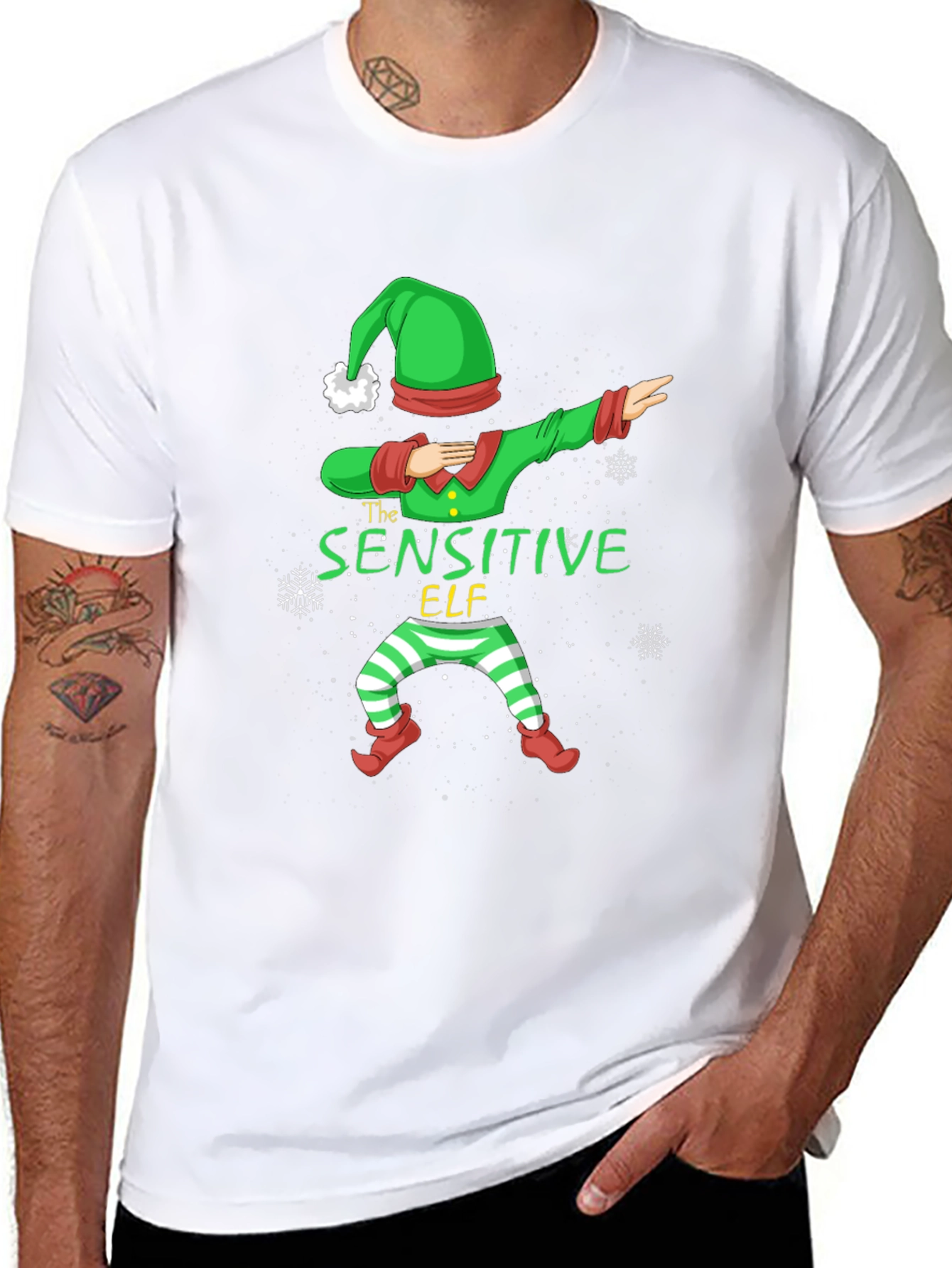 Sensitive Elf Dabbing Christmas T-Shirt