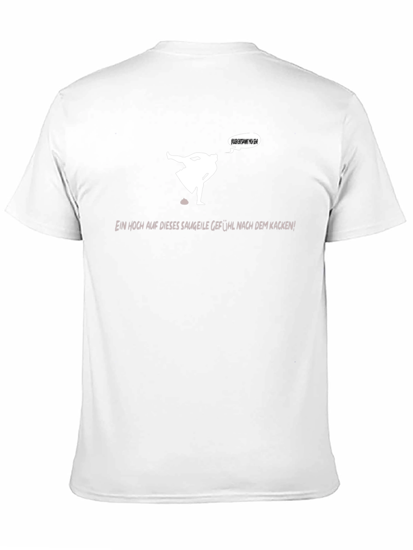 Funny Black T-Shirt - Pooping Man Graphic Tee