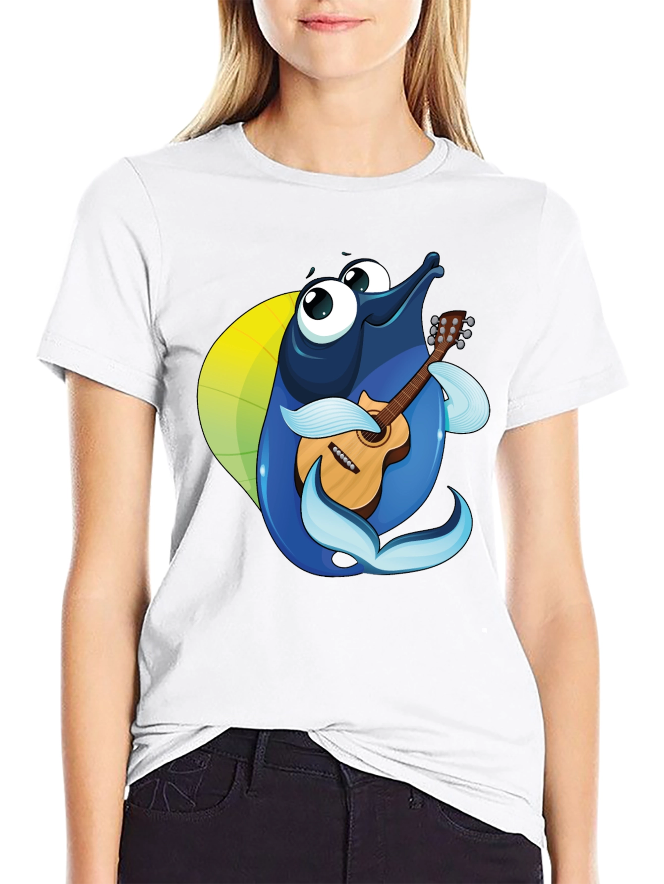 Funny Fish Playing Guitar T-Shirt