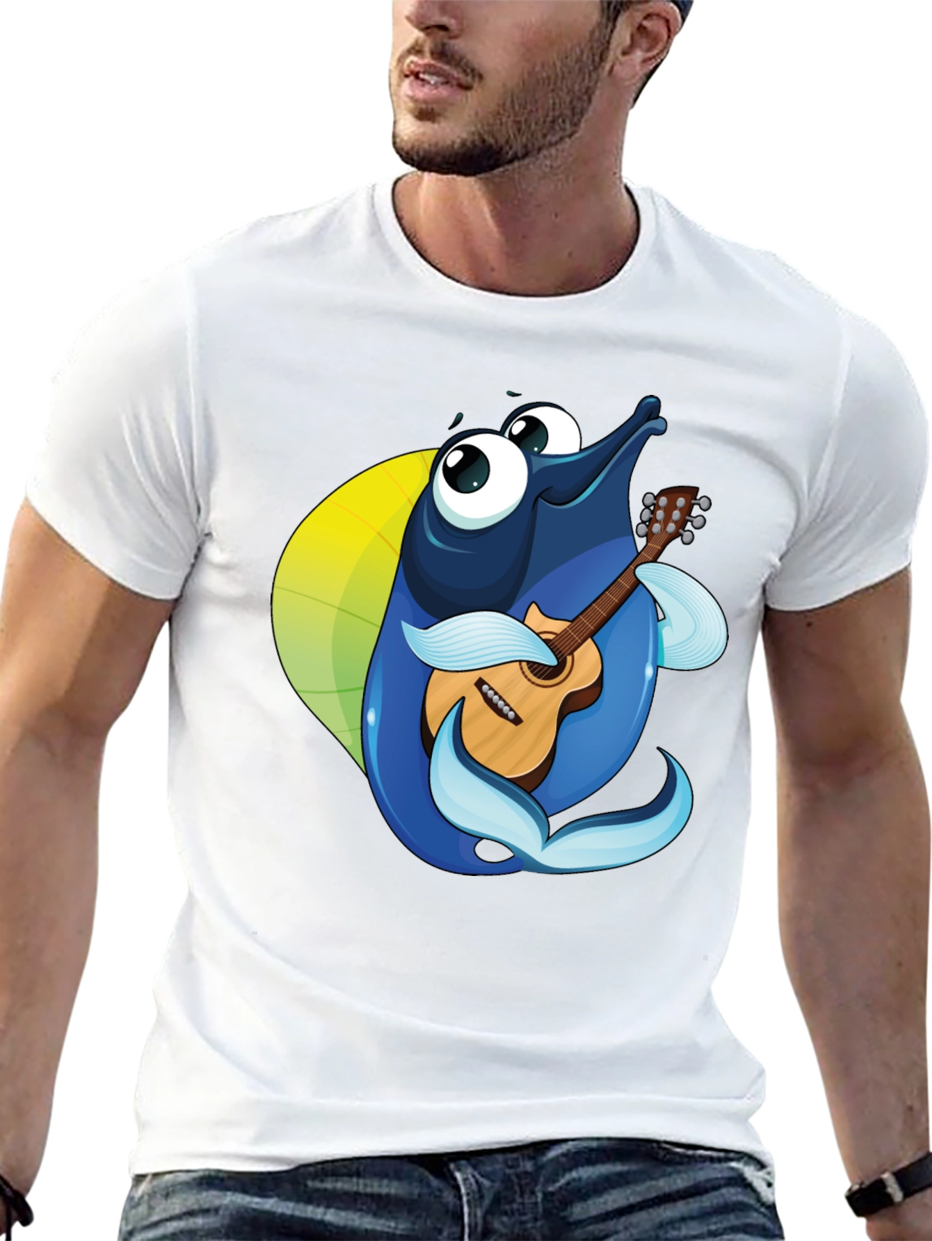 Funny Fish Playing Guitar T-Shirt