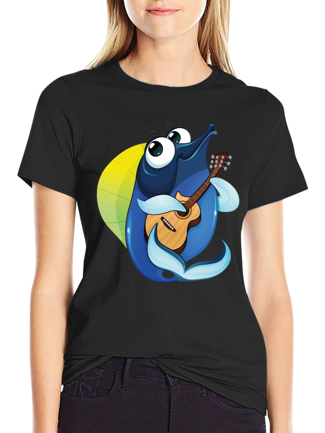 Funny Fish Playing Guitar T-Shirt