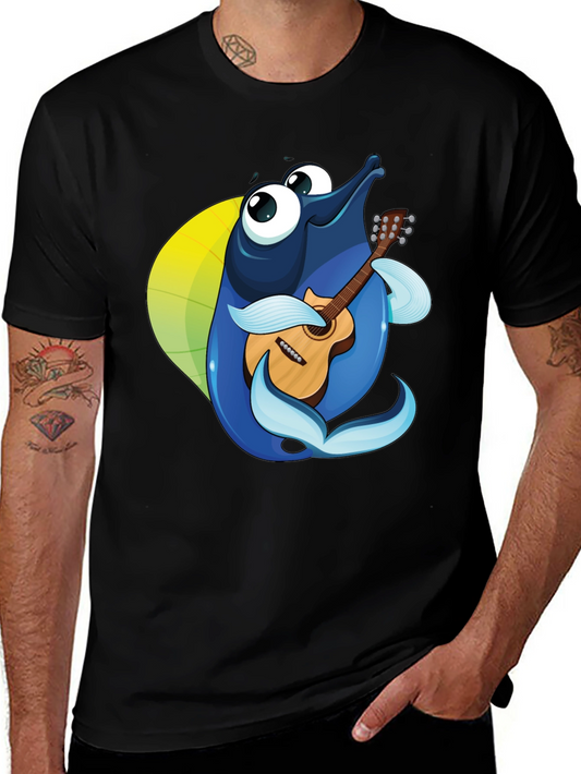 Funny Fish Playing Guitar T-Shirt