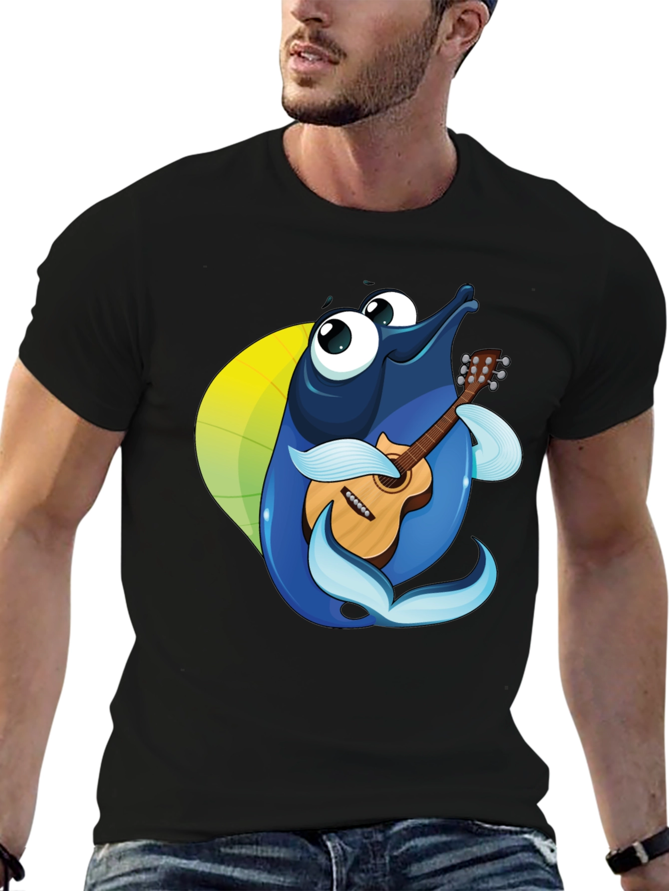 Funny Fish Playing Guitar T-Shirt