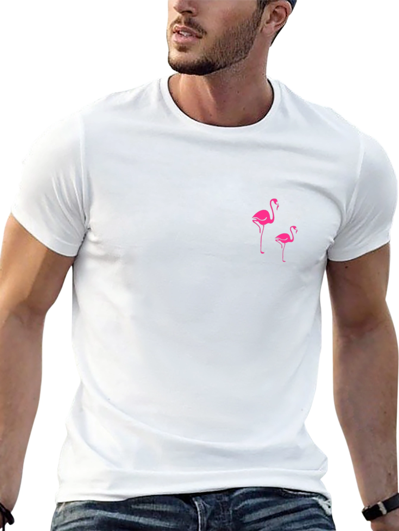 Flamingo Graphic Tee - Black Casual Shirt