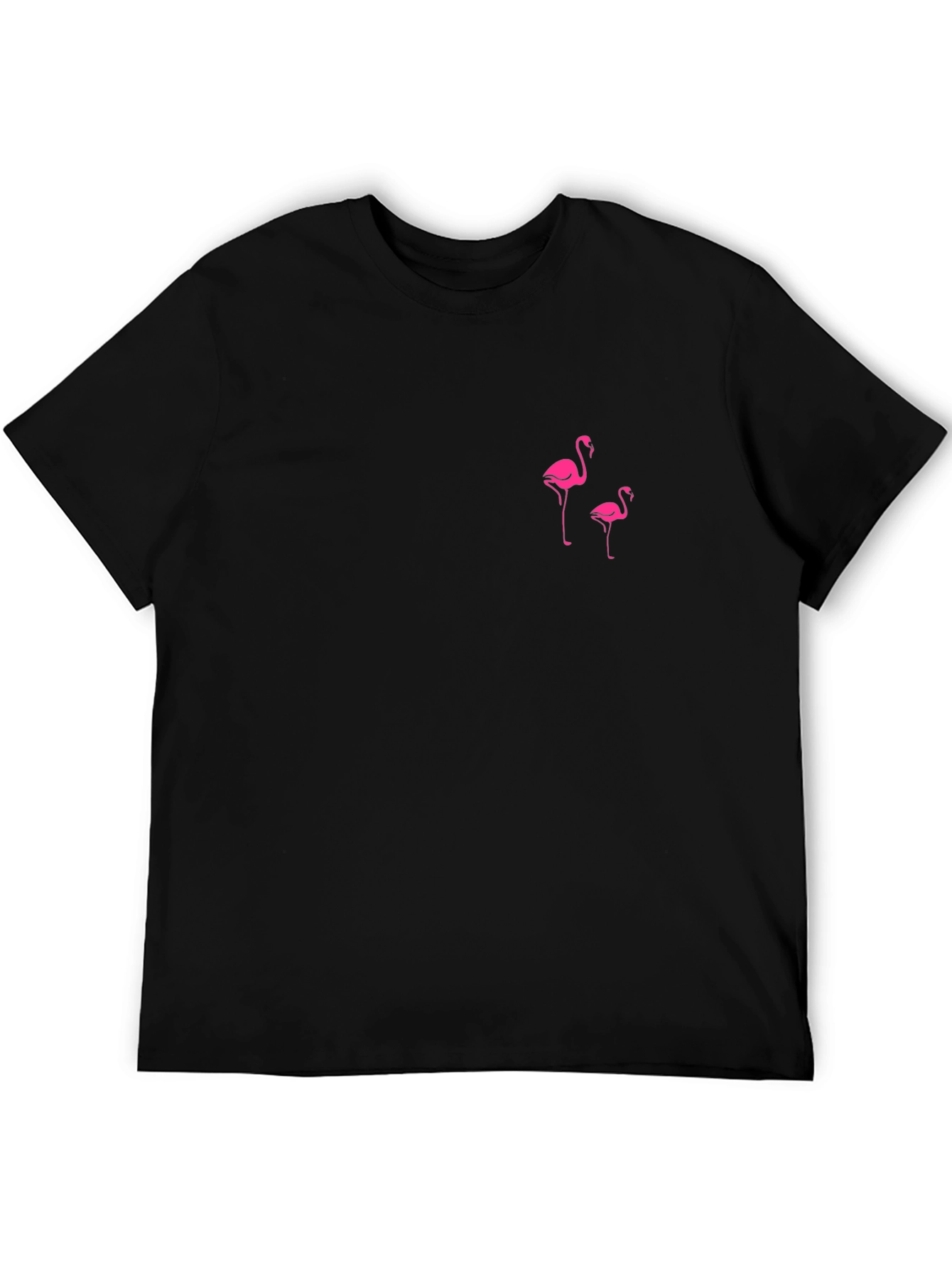 Flamingo Graphic Tee - Black Casual Shirt