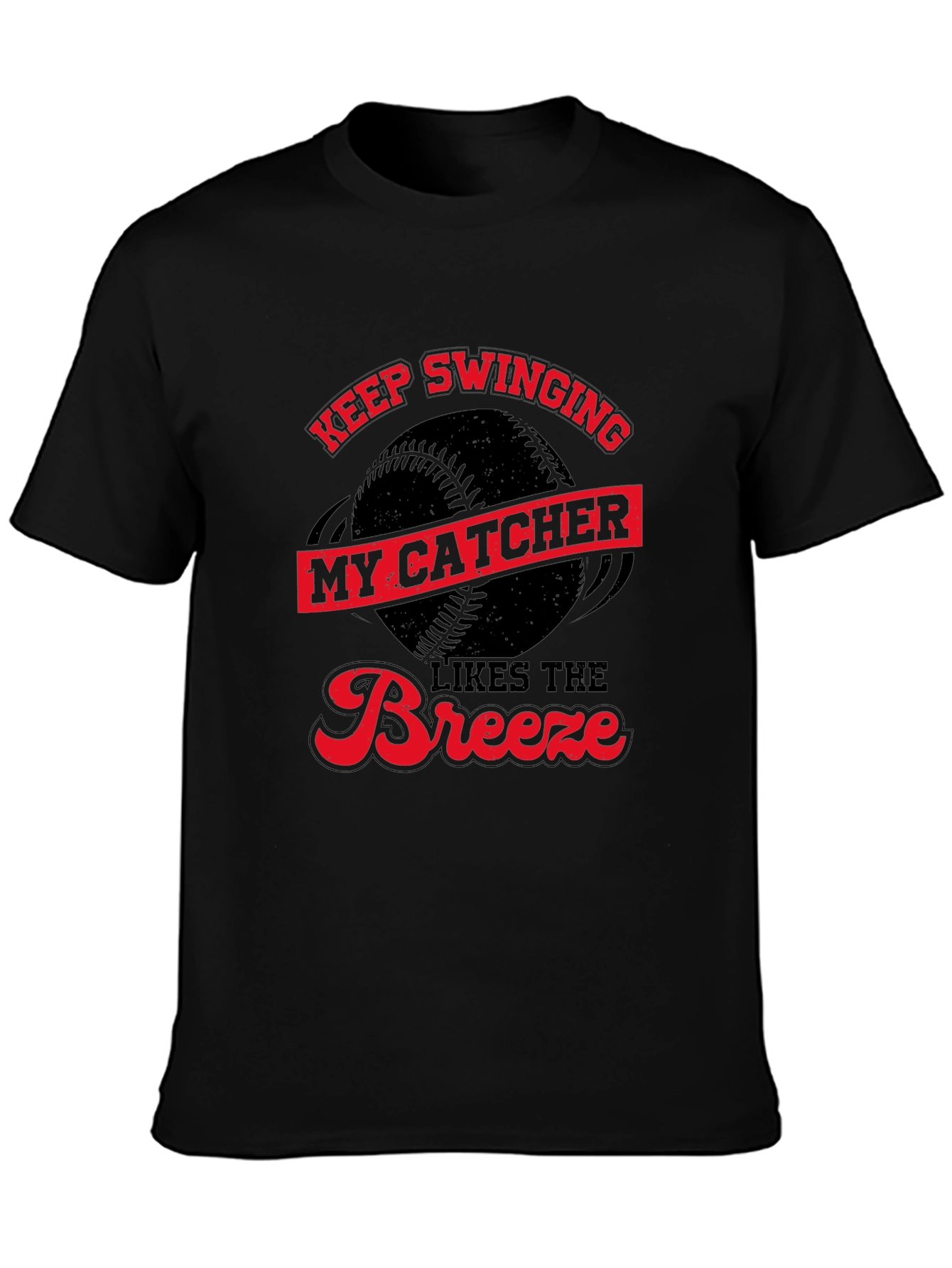Keep Swinging T-Shirt - Catcher Baseball Tee