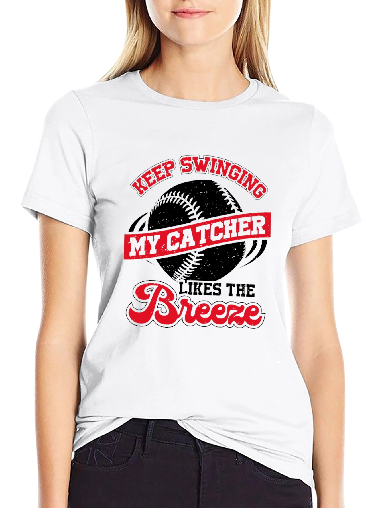 Keep Swinging T-Shirt - Catcher Baseball Tee