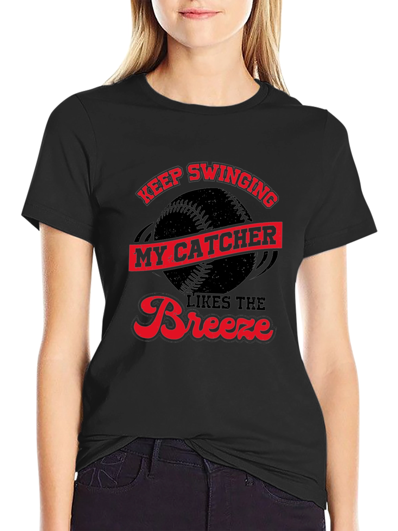 Keep Swinging T-Shirt - Catcher Baseball Tee