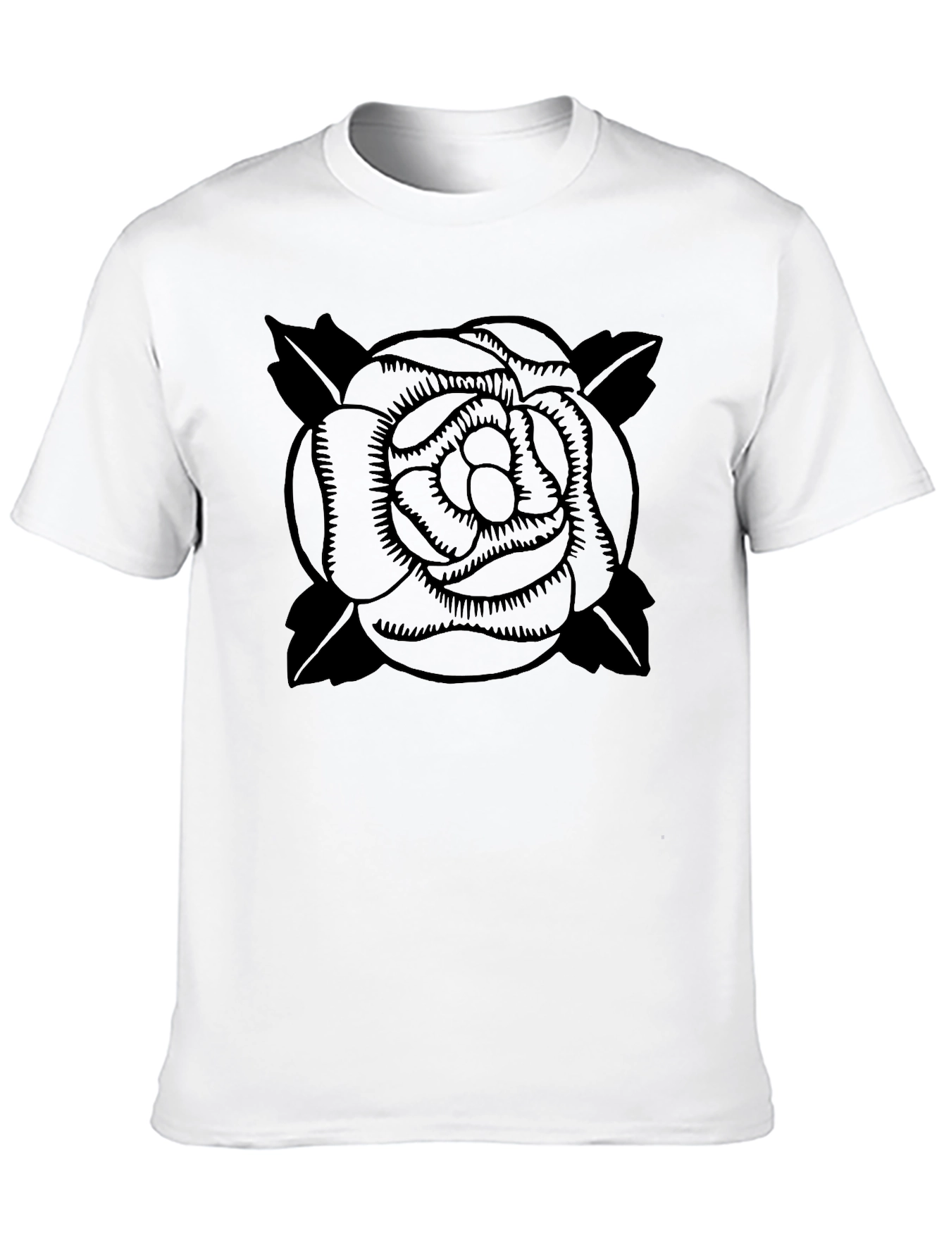 Black Rose Graphic Tee - Classic Style
