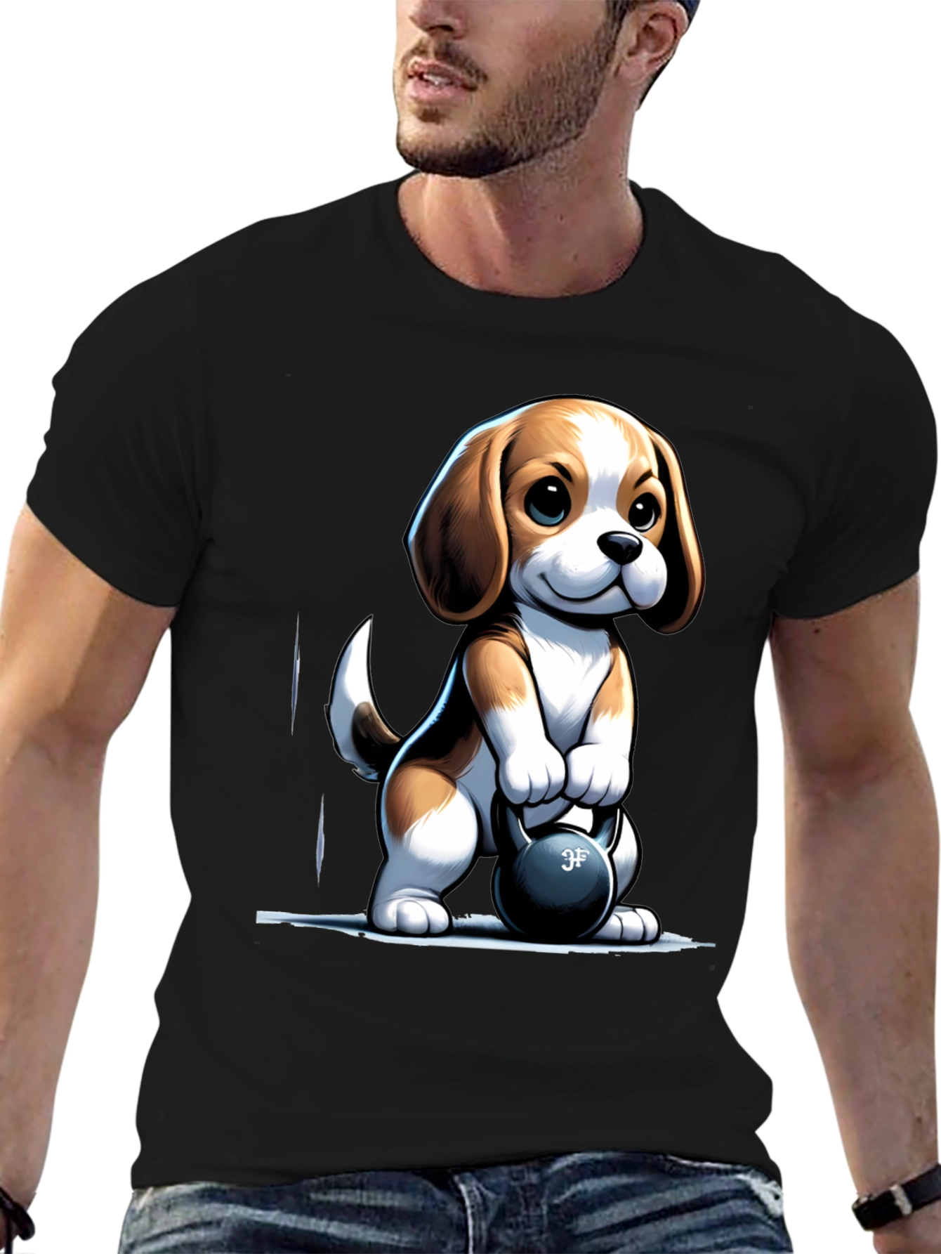 Beagle Lifting Kettlebell T-Shirt