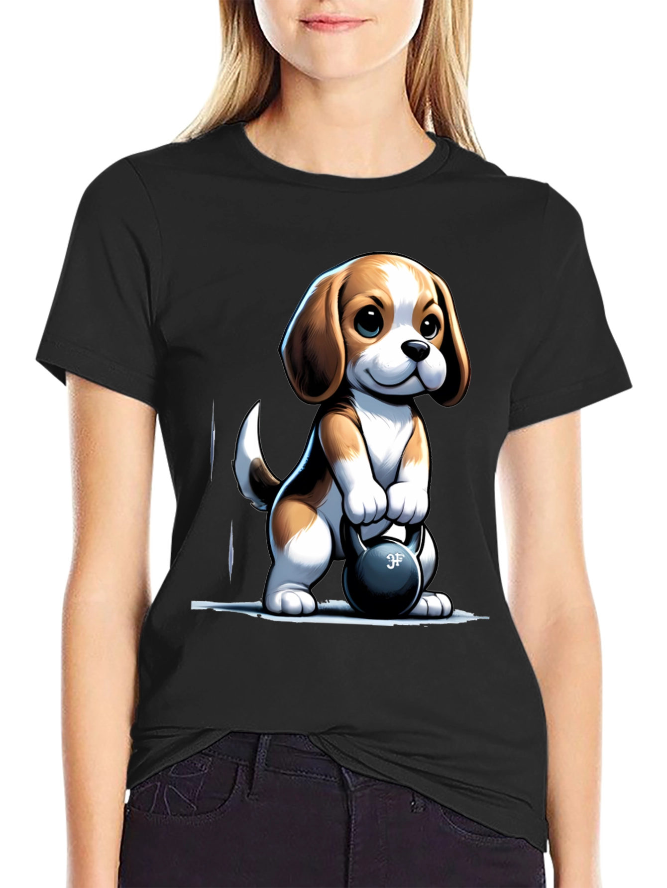 Beagle Lifting Kettlebell T-Shirt