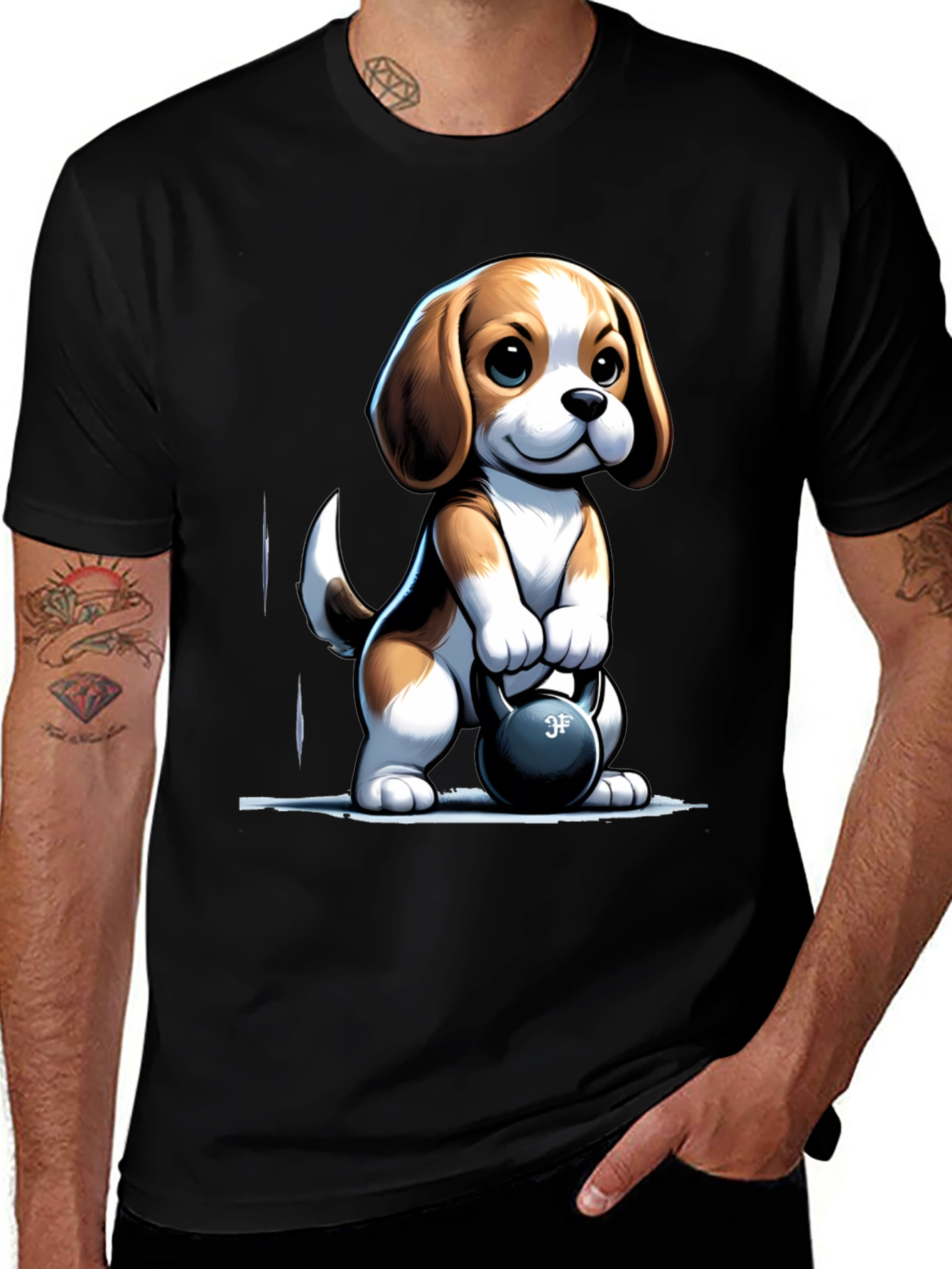 Beagle Lifting Kettlebell T-Shirt