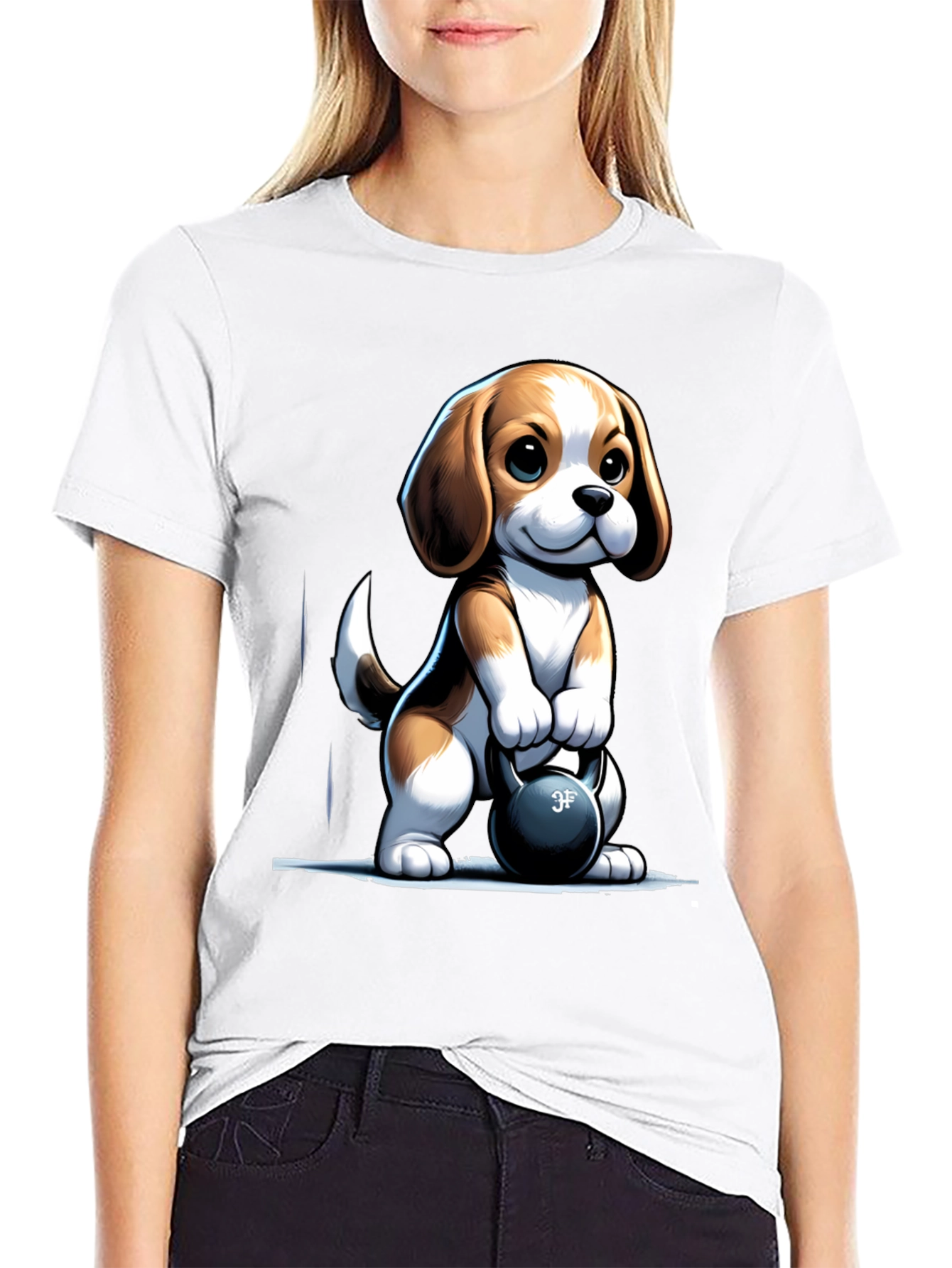 Beagle Lifting Kettlebell T-Shirt