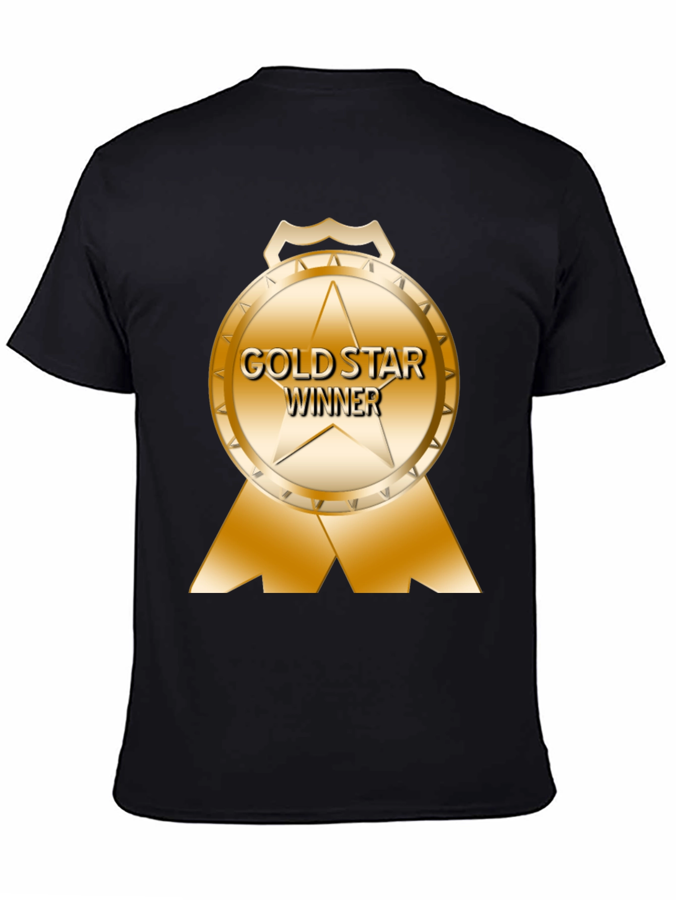Gold Star Winner Black T-Shirt
